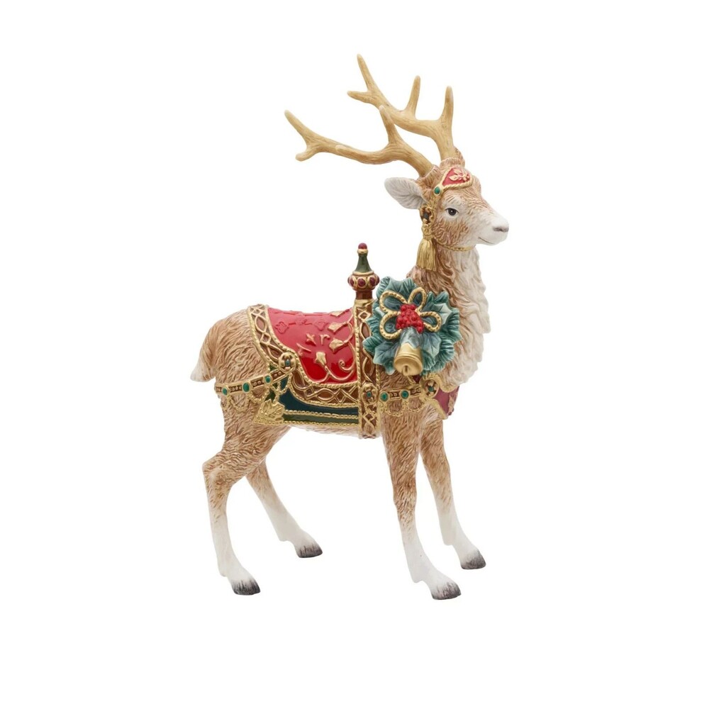 Fitz & Floyd Noel Holiday Grand Deer Figurine Christmas Decor 17.75"